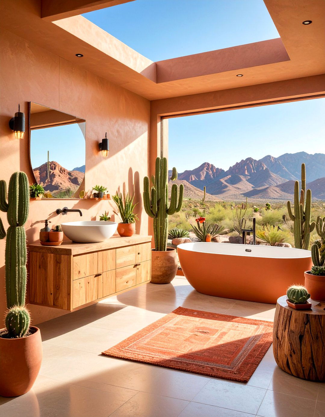 Desert Cactus and Succulent Theme - 25 Western Bathroom Ideas