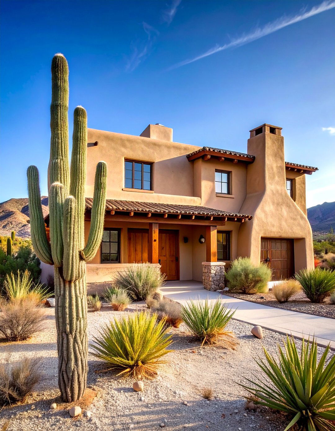 Desert Craftsman with Adobe and Timber - 25 Craftsman Style House Exterior Ideas
