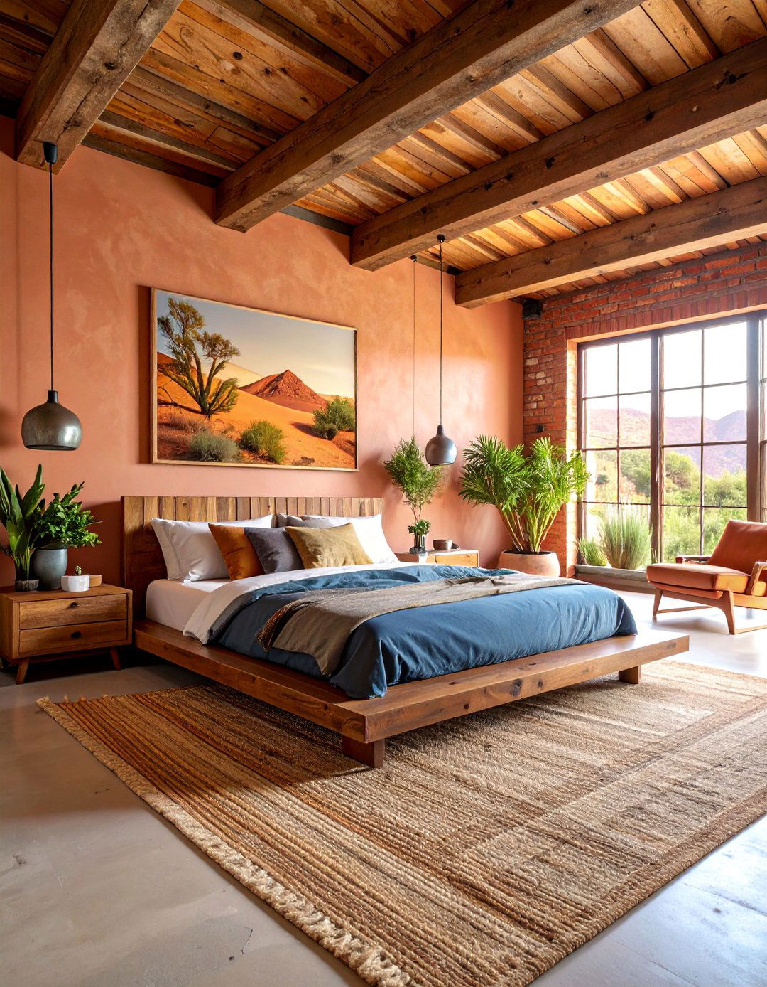 Desert Loft Bedroom with Exposed Elements - 25 Desert Themed Room Ideas