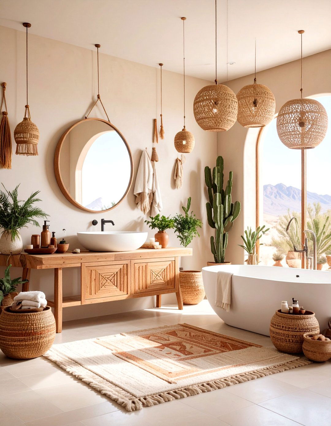 Desert Modern Bathroom with Southwestern Flair - 25 Eclectic Bathroom Ideas