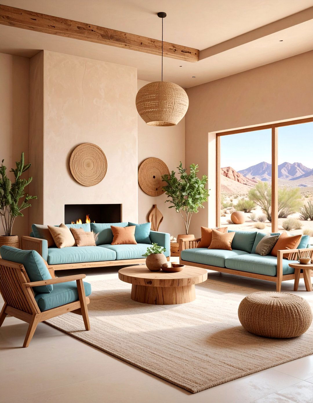 Desert Modern Living Room with Clean Lines - 25 Southwestern Living Room Ideas