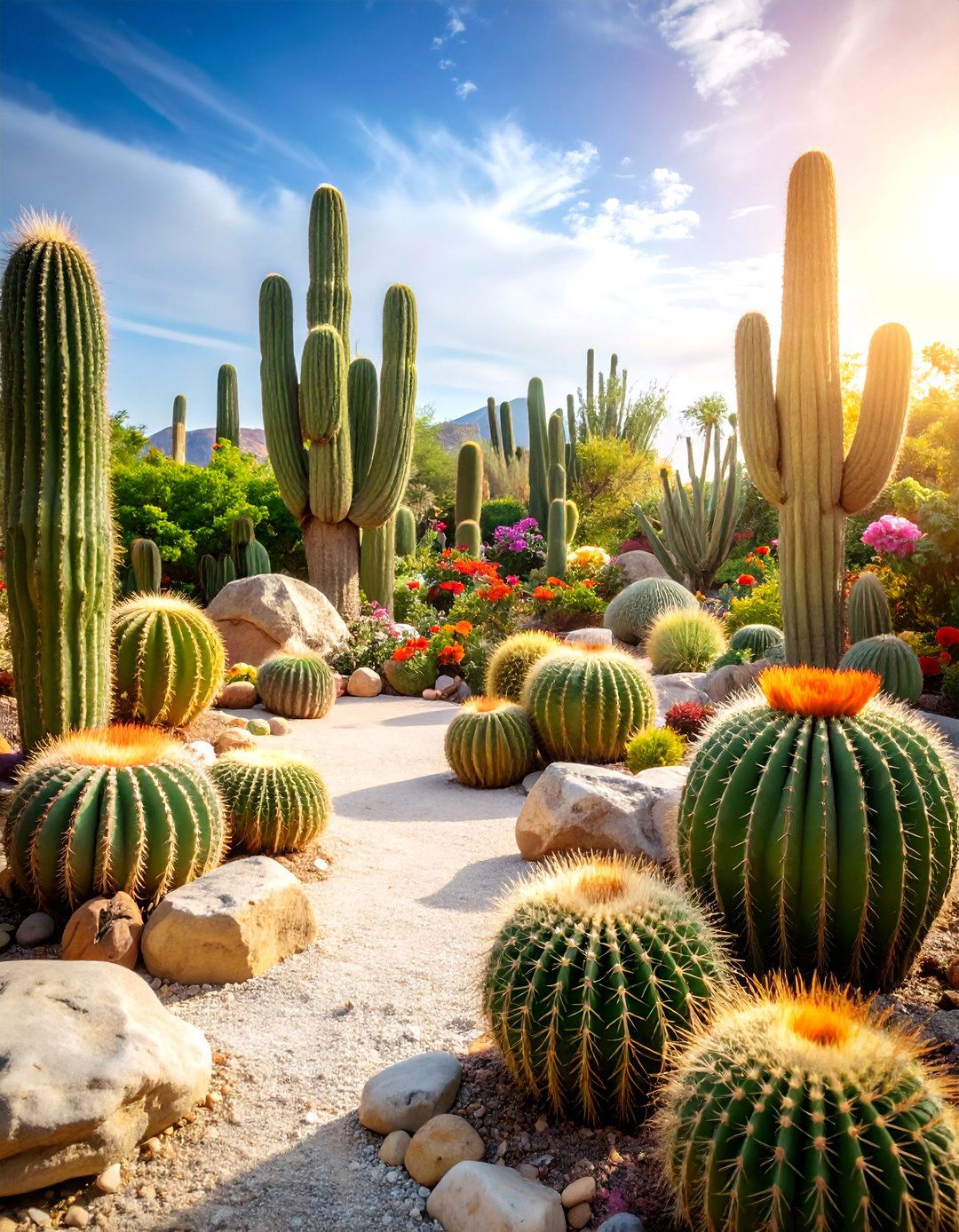 Desert Rock Garden with Cacti - 25 Rock Garden Ideas