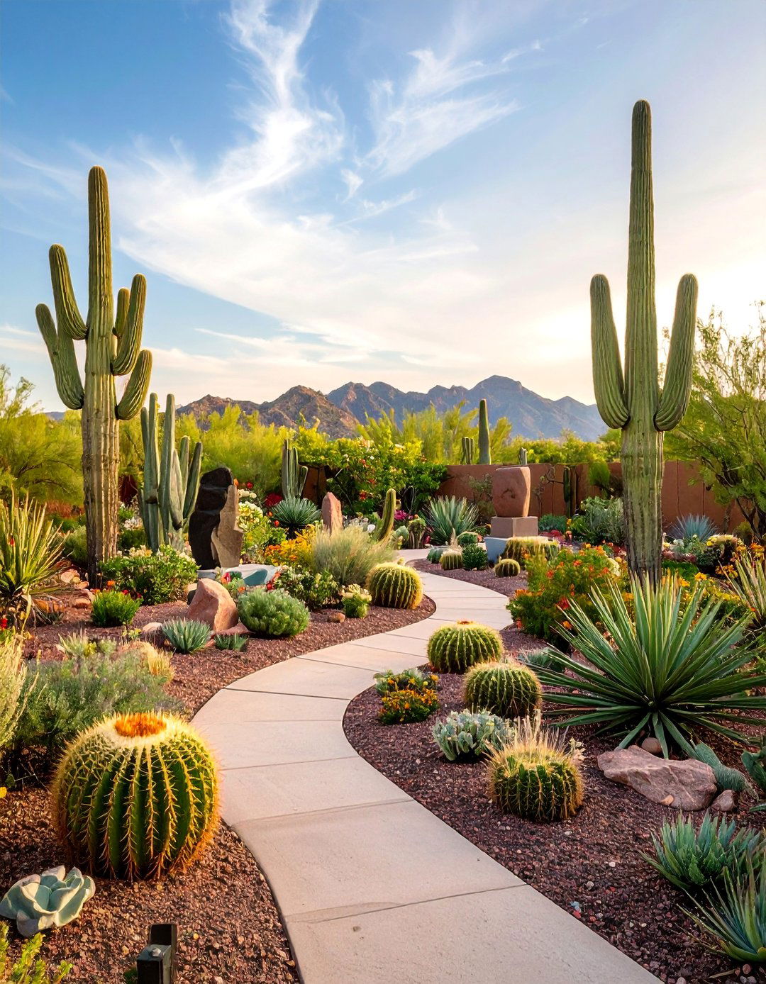Desert Sculpture Garden with Art - 25 Arizona Backyard Ideas