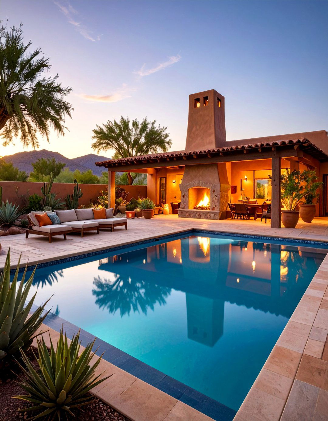 Desert Southwest Pool Oasis - 25 Pool Decor Ideas