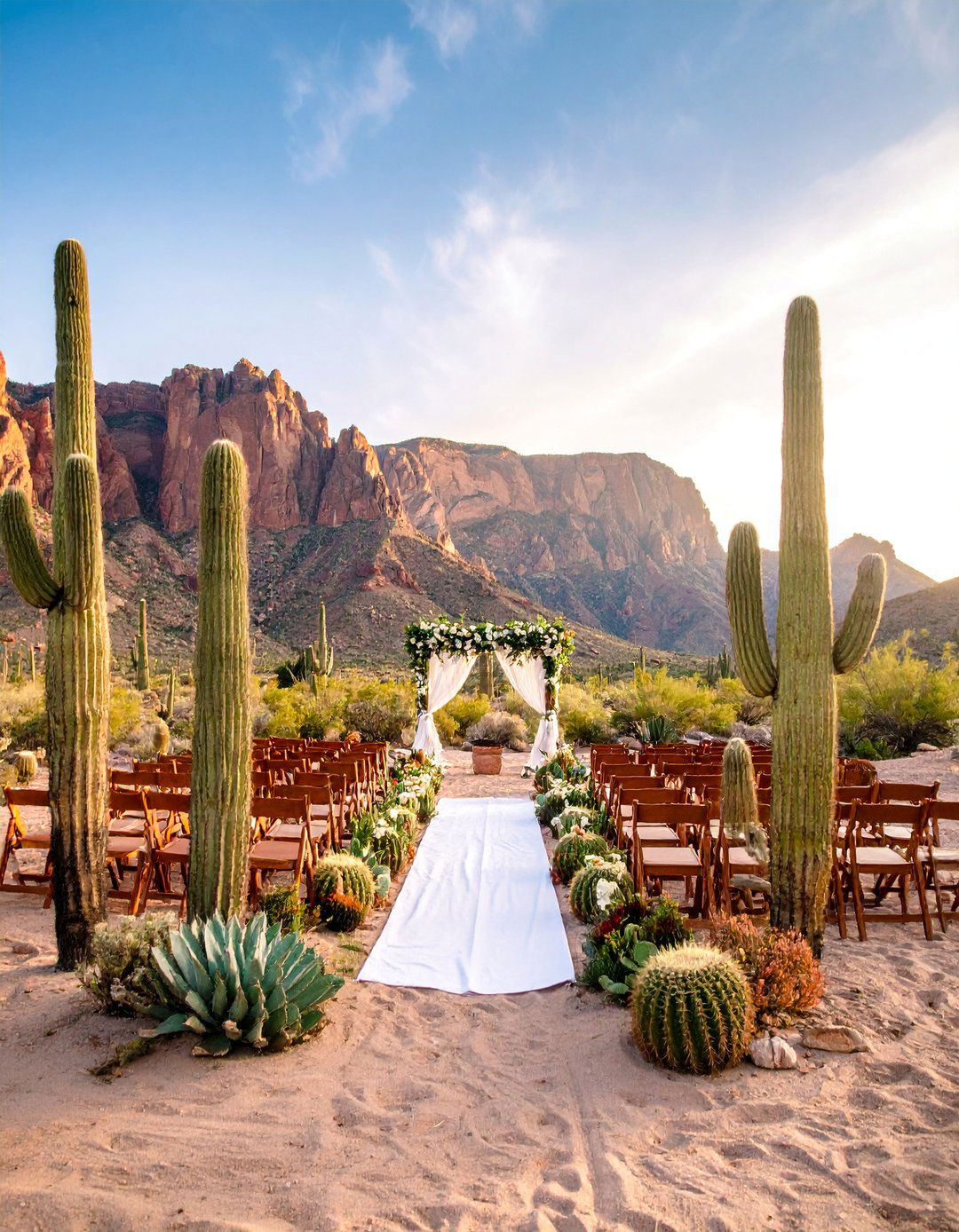 Desert Wedding Ceremony with Southwestern Flair - 25 Wedding Ceremony Ideas