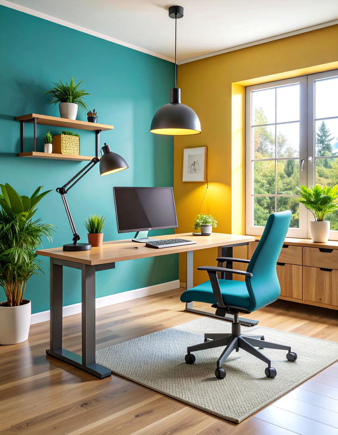 Desk Lamp Organization Integration System - 25 Desk Organization Ideas
