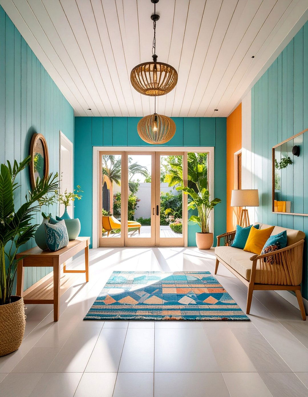 Diagonal Shiplap Pattern with Modern Twist - 25 Shiplap Wall Entryway Ideas