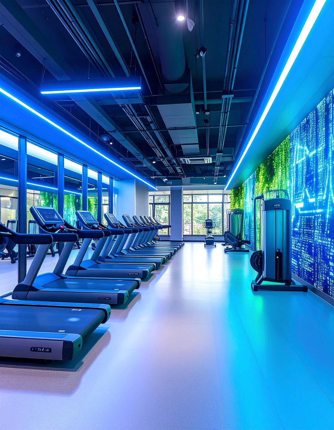 Digital Matrix Technology Gym Mural - 25 Gym Murals