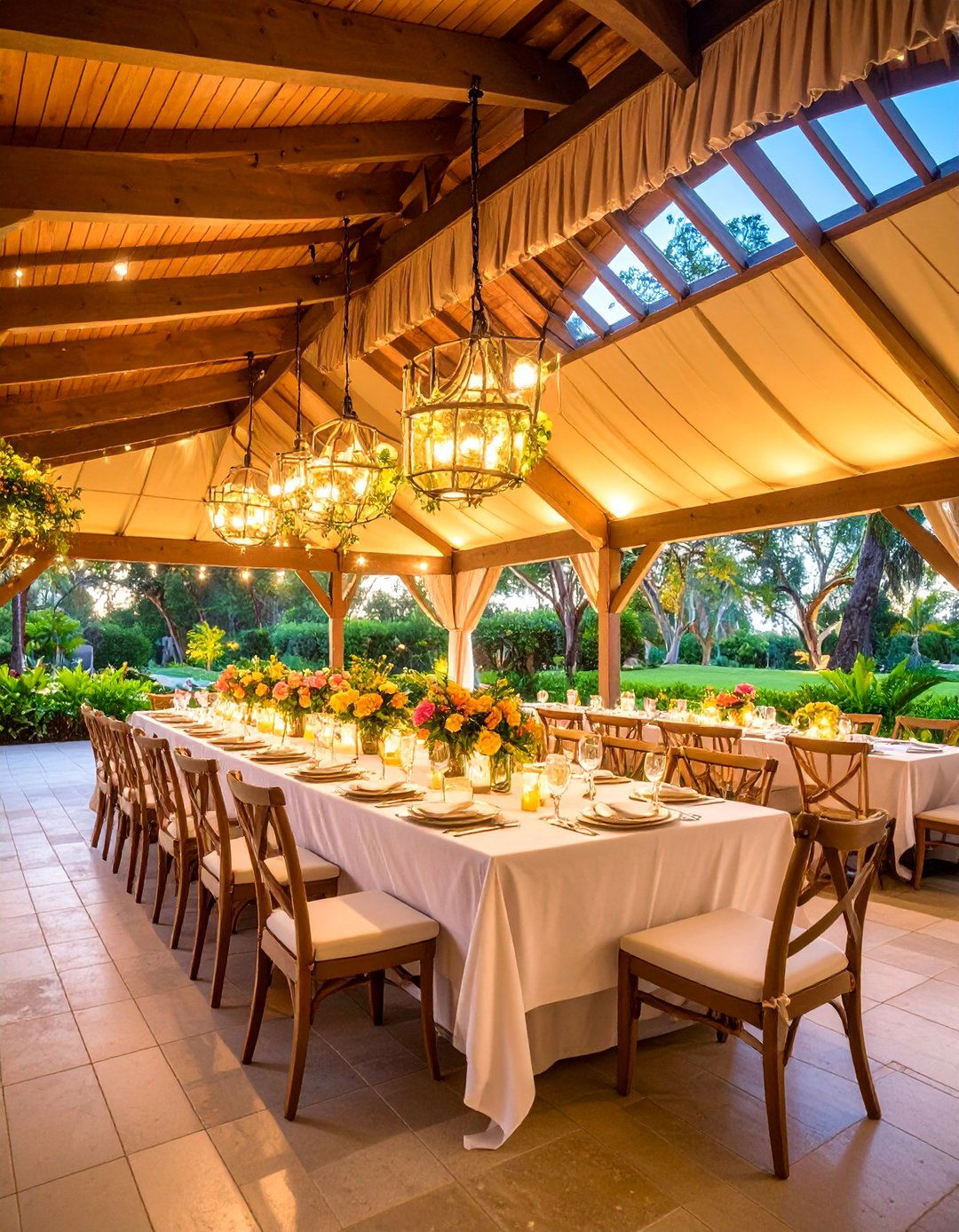 Dining Focused Pavilion - 25 Covered Patio Ideas