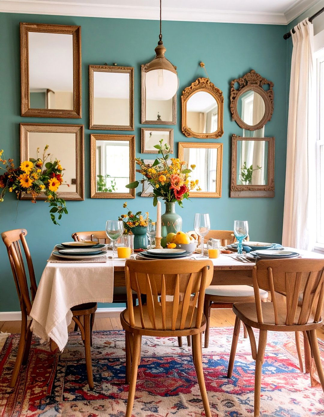 Dining Room Wall Decor Antique Window Frames - 25 Dining Room Wall Decor Ideas