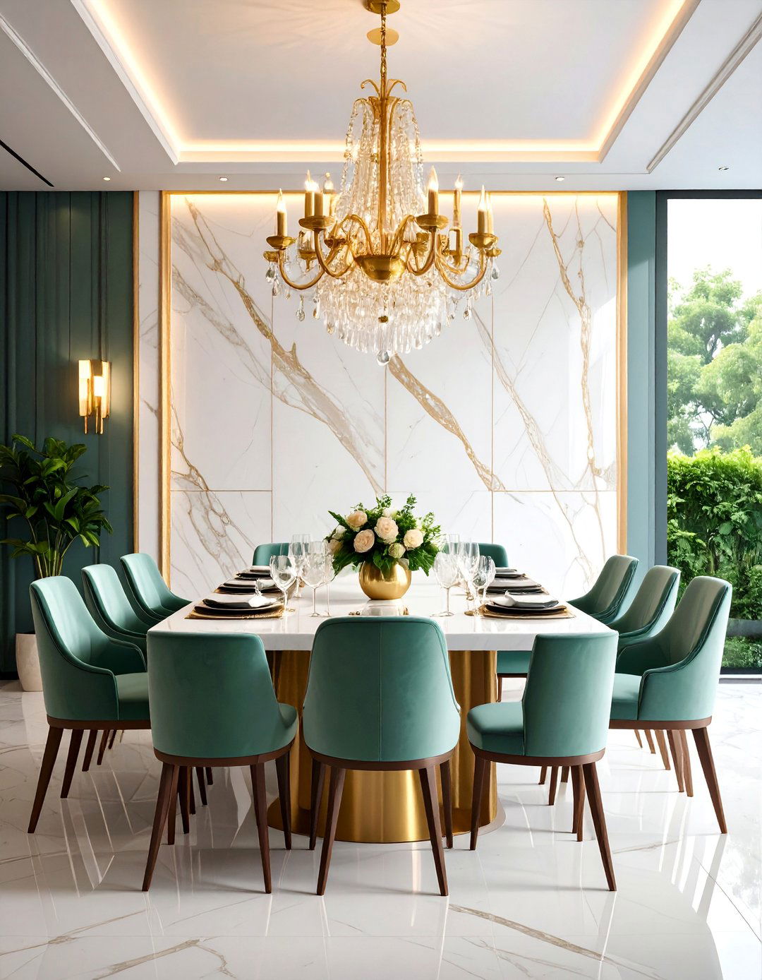 Dining Room Wall Decor Backlit Marble Slabs - 25 Dining Room Wall Decor Ideas