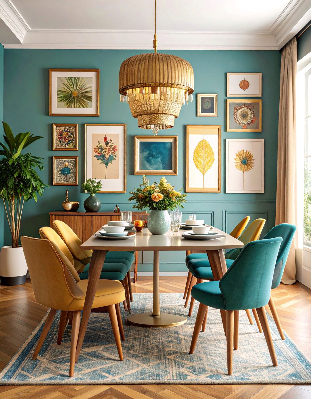 Dining Room Wall Decor Layered Gallery Wall - 25 Dining Room Wall Decor Ideas