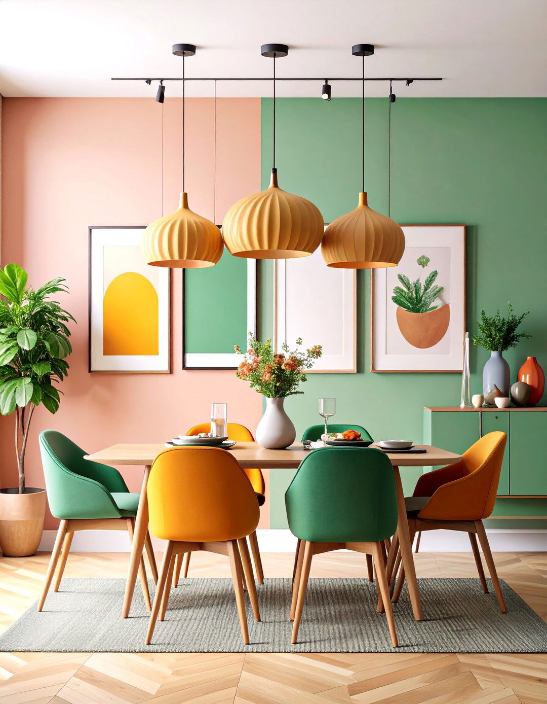 Dining Room Wall Decor Rotating Art Rail System - 25 Dining Room Wall Decor Ideas