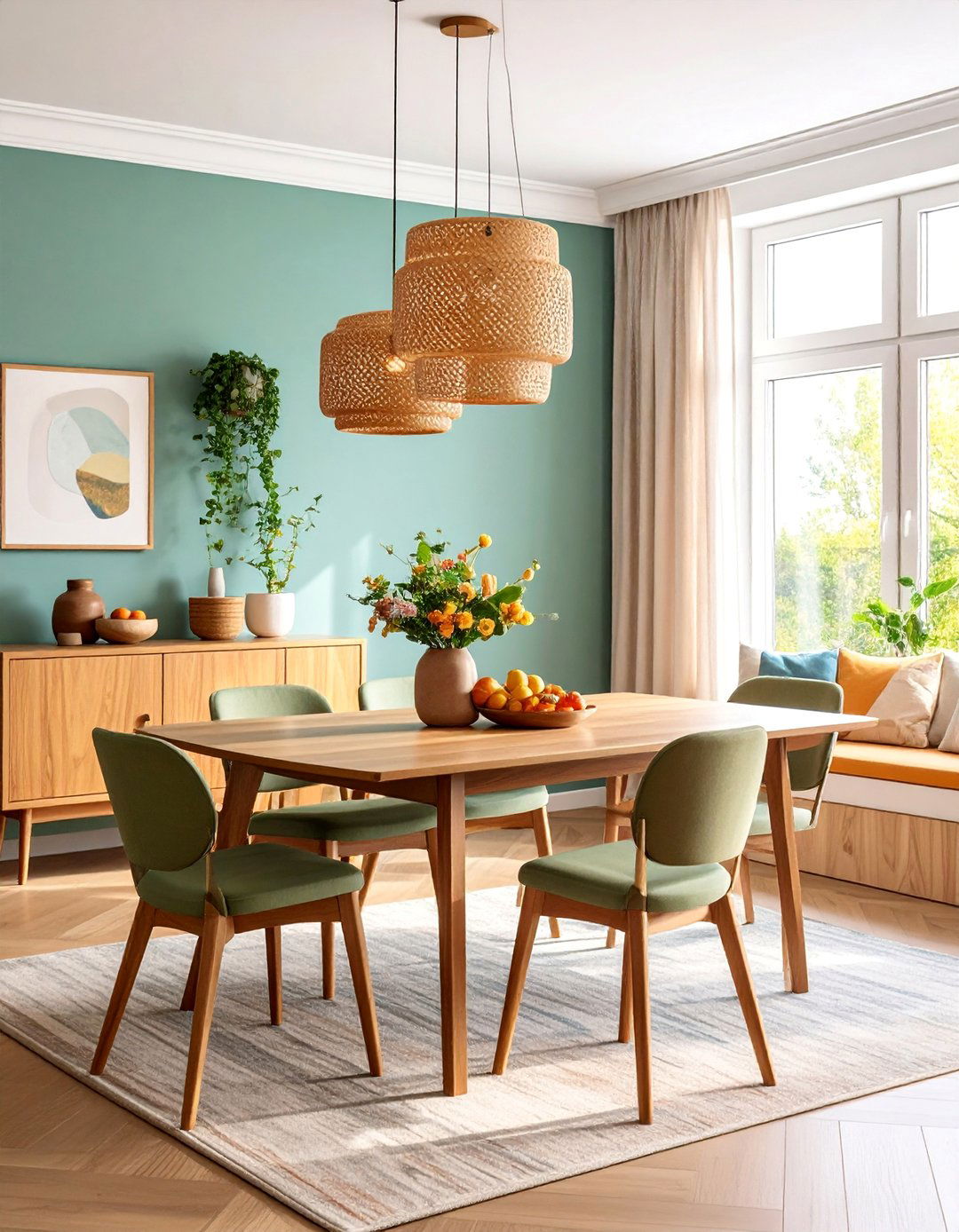 Dining Room with Built In Buffet and Window Seat - 25 Prairie-style Interior Design Ideas