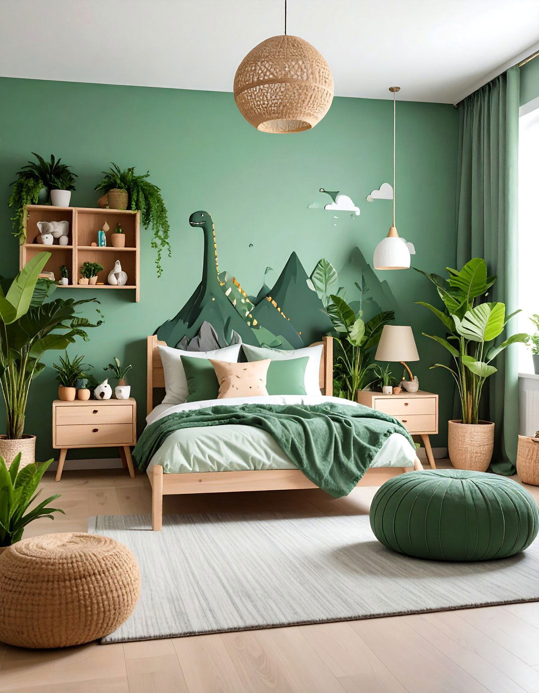 Dinosaur Discovery Room with Prehistoric Landscape Design - 25 Toddler Room Ideas