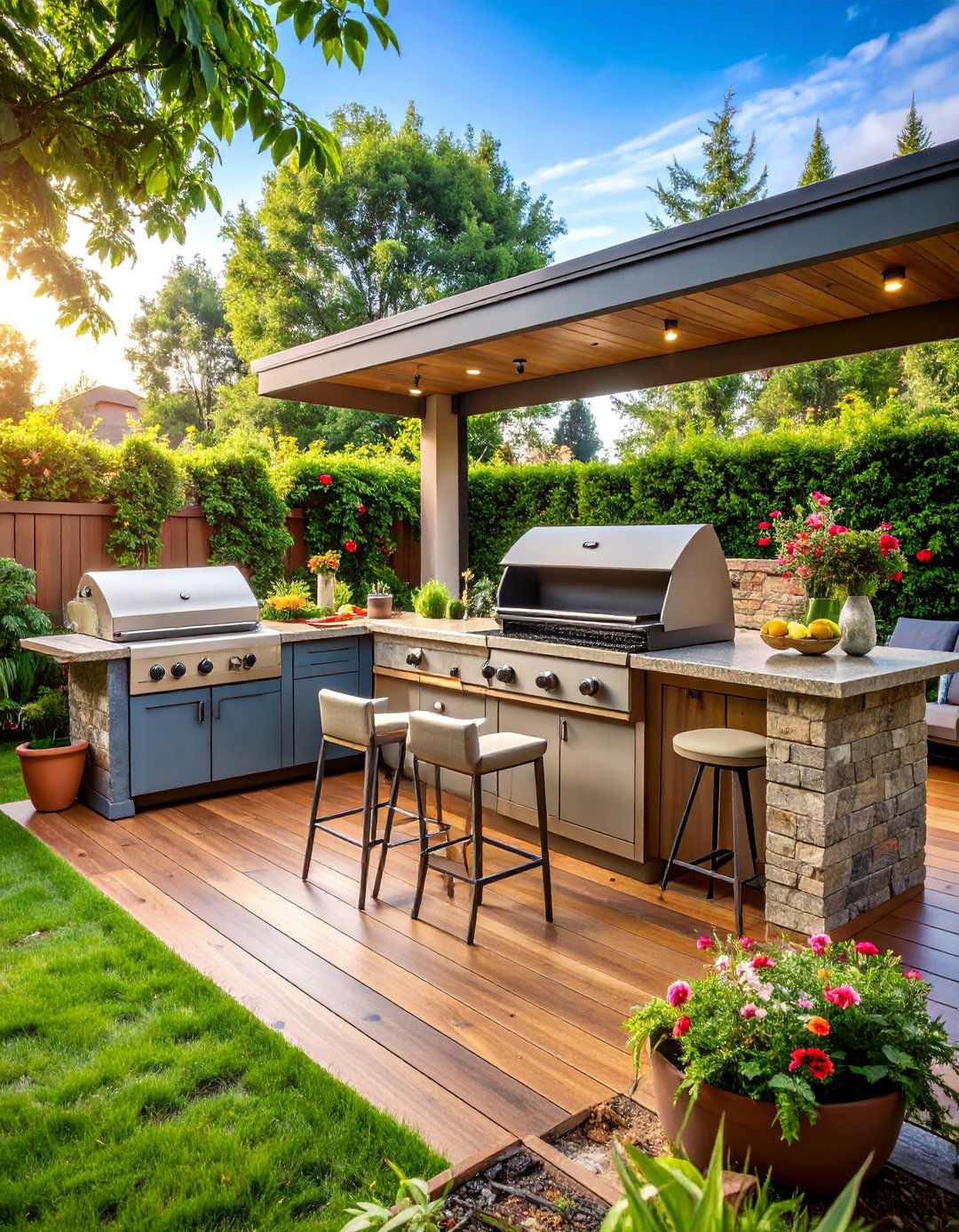 Dirty Kitchen and Barbecue Island Combo - 25 Dirty Kitchen Ideas