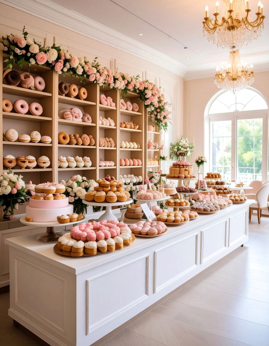 Donut Wall Wedding Dessert - 25 Casual Wedding Ideas