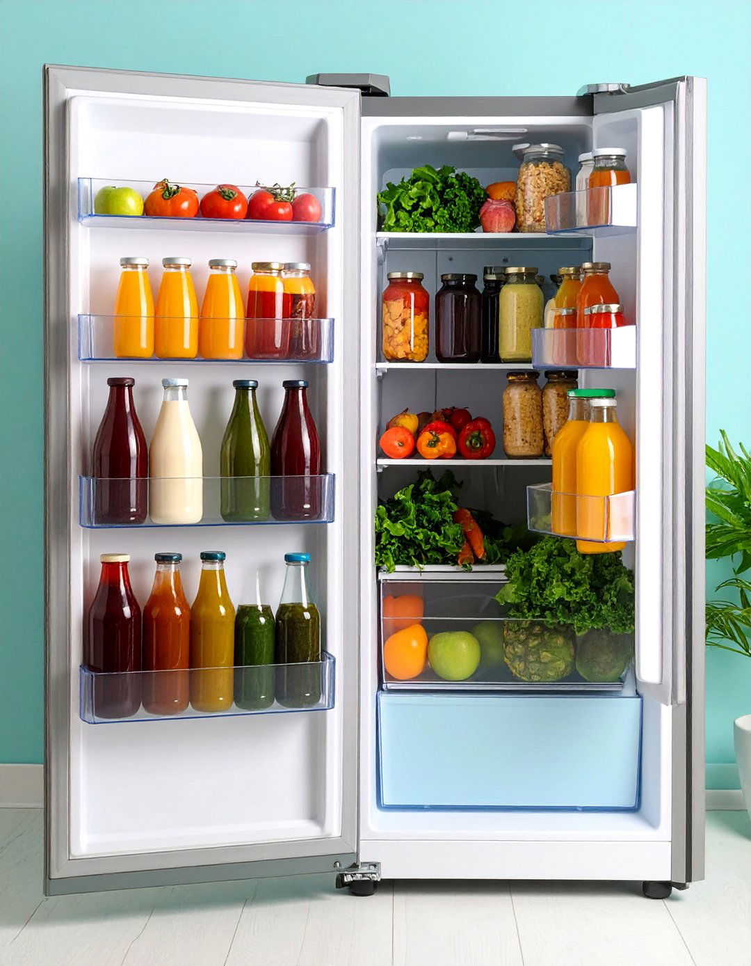 Door Organizer Caddies with Adjustable Shelving - 25 Fridge Organization Ideas