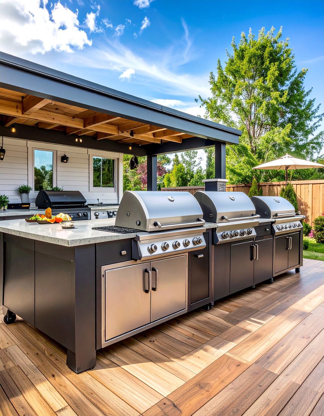 Double Grill BBQ Island - 25 Bbq Island Ideas