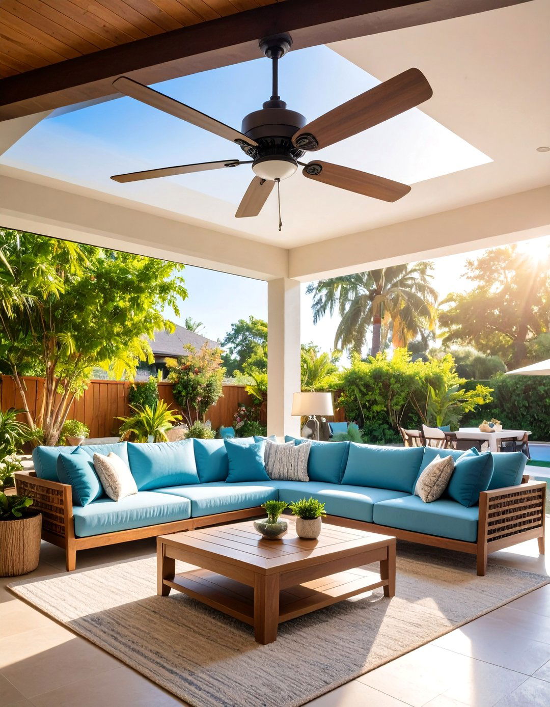 Double Motor Patio Fan for Large Spaces - 25 Patio Fan Ideas