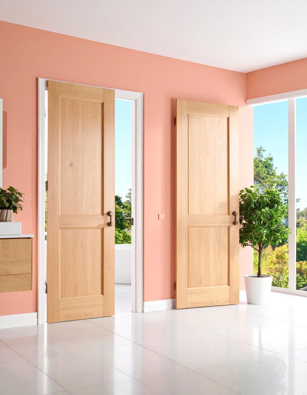 Double Pocket Door System for Large Openings - 25 Bathroom Pocket Door Ideas