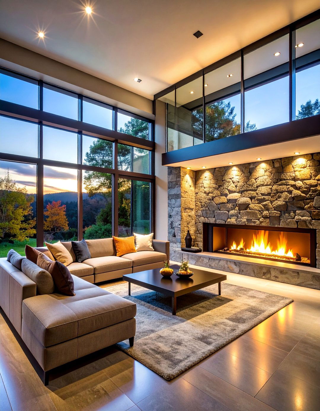 Double Sided Room Divider Fireplace - 25 Fireplace Ideas