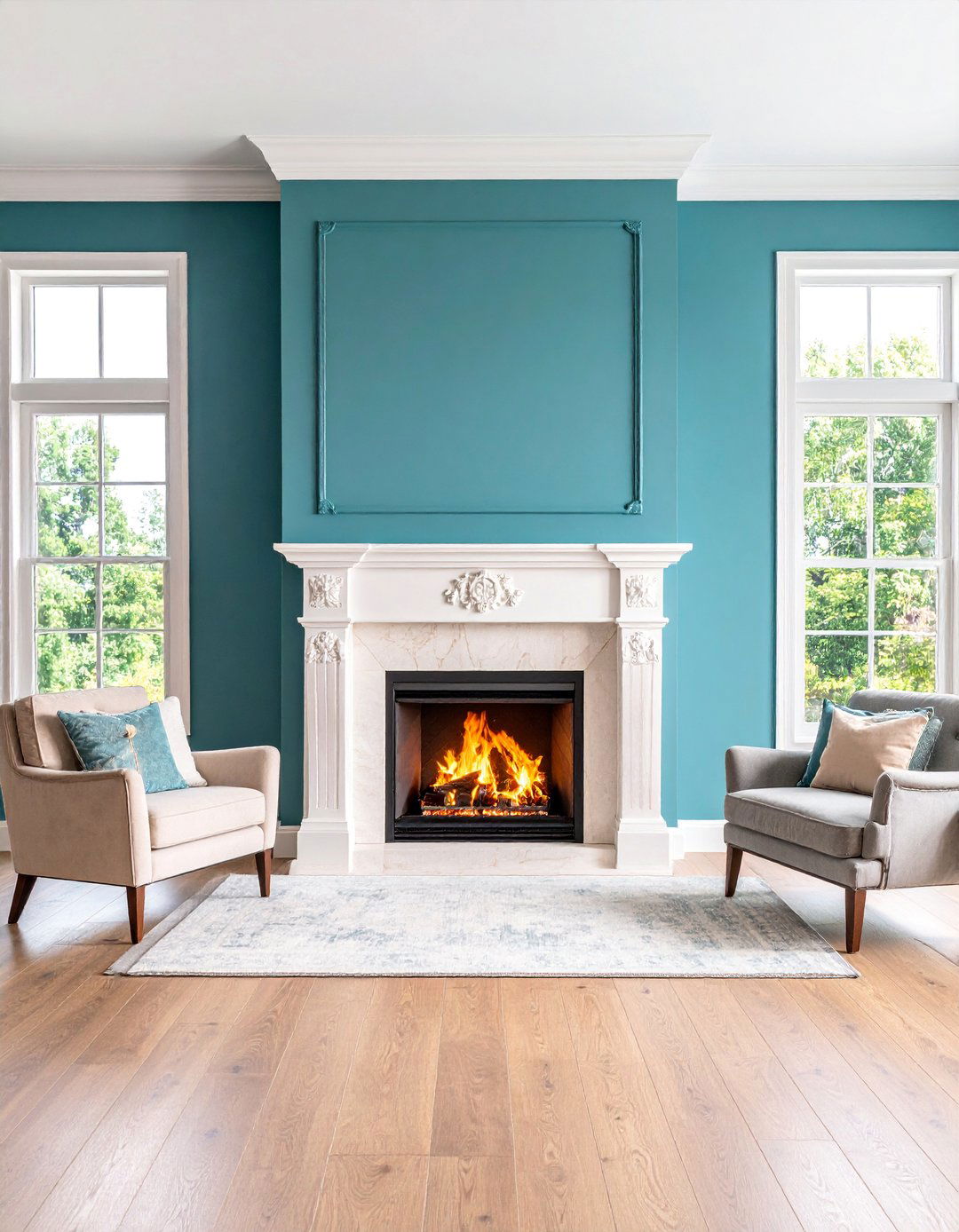 Double Sided Stucco Fireplace Room Divider - 25 Stucco Fireplace Ideas