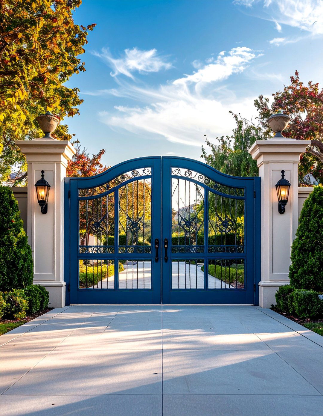 Double Swing Estate Gate with Grand Proportions - 25 Front Gate Ideas