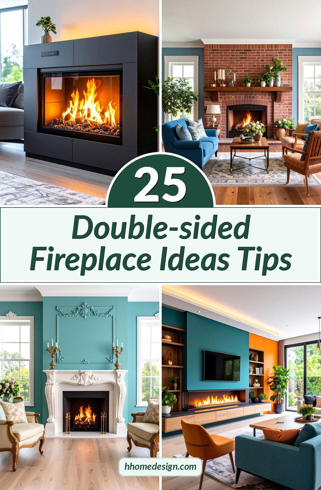 25 Double-sided Fireplace Ideas Tips