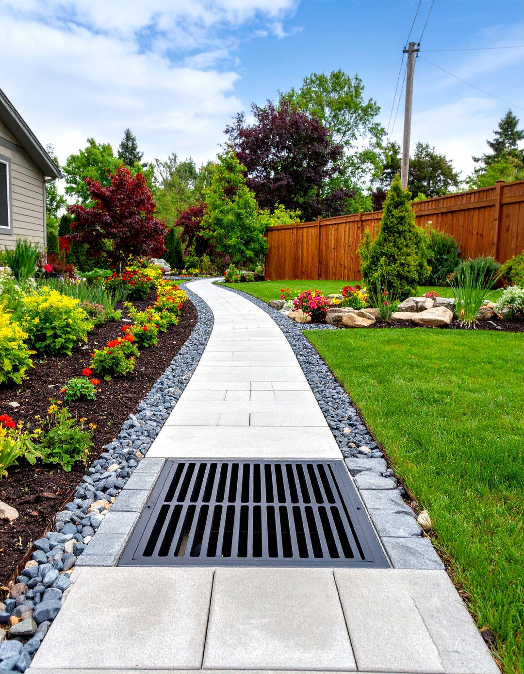 Drainage Channel Asphalt Walkway - 25 Asphalt Walkway Ideas