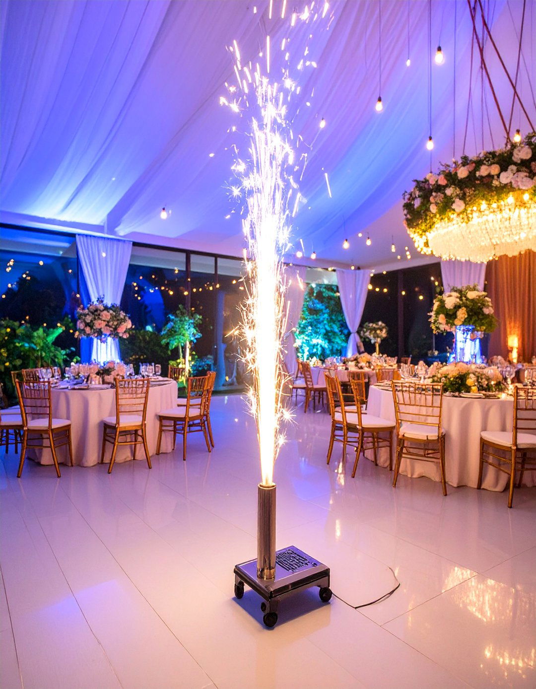 Dramatic Cold Sparkler Machine - 25 Wedding Send-off Ideas