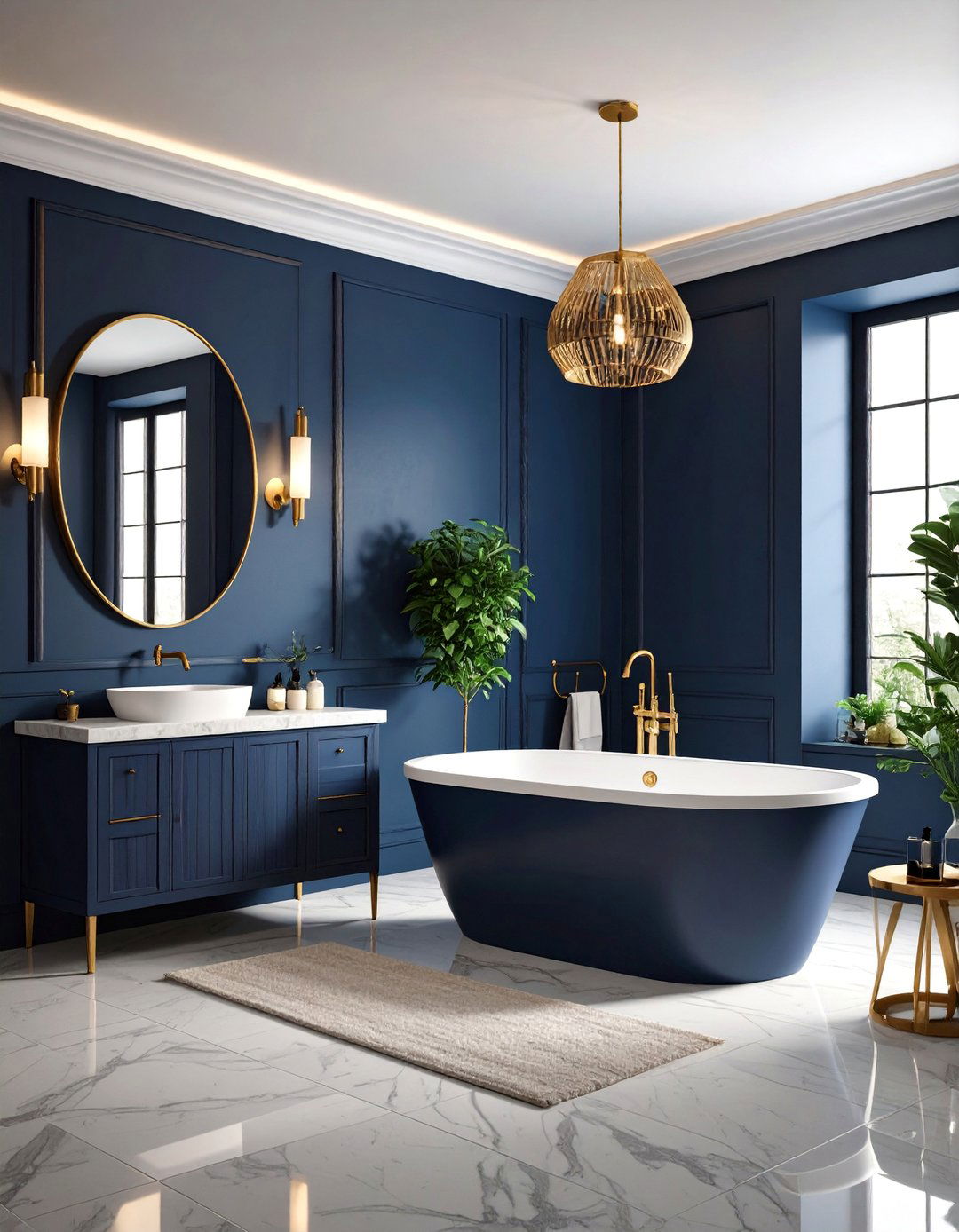 Dramatic Dark Moody Retreat - 25 Windowless Bathroom Ideas