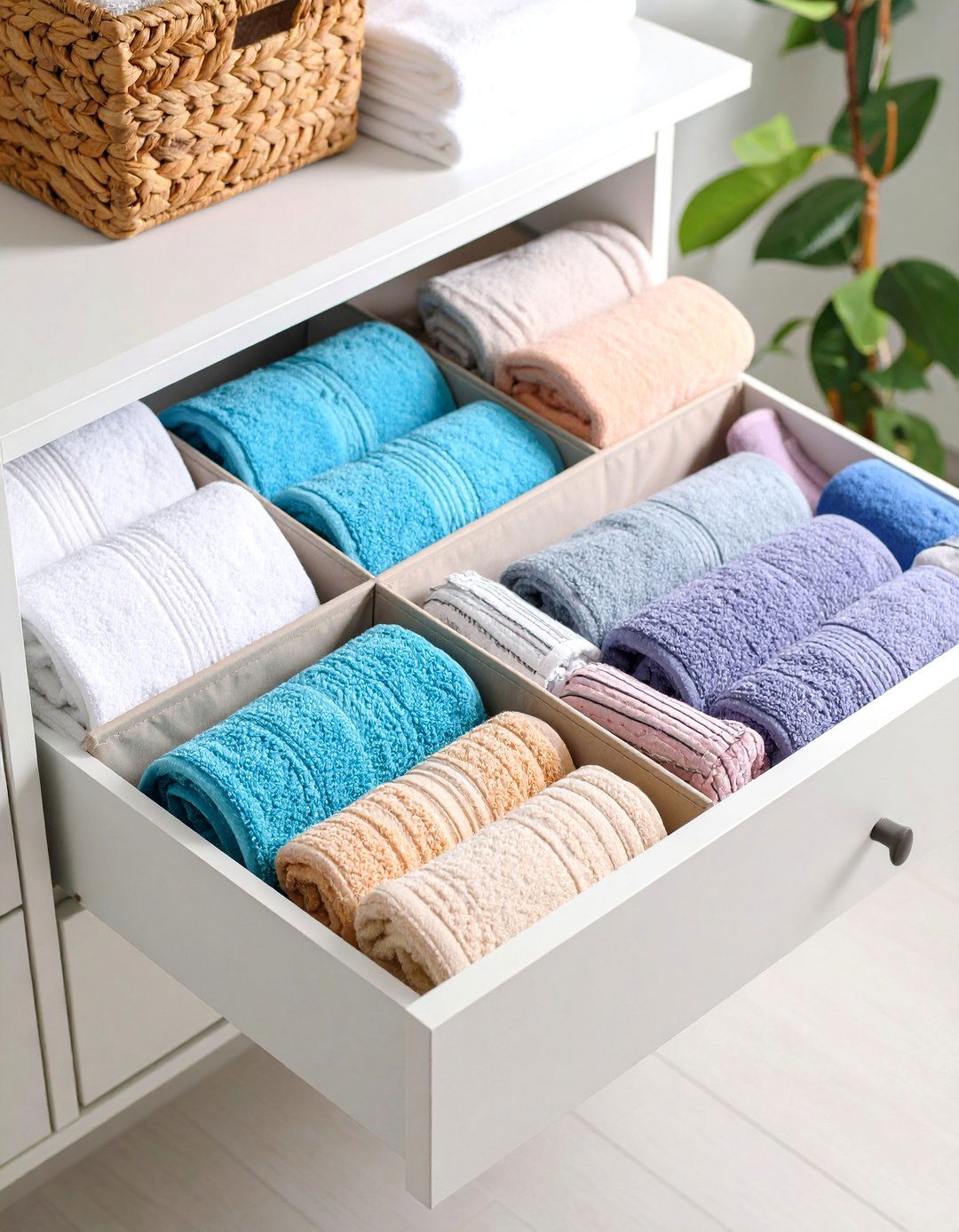Drawer Divider Organization System - 25 Linen Closet Organization Ideas