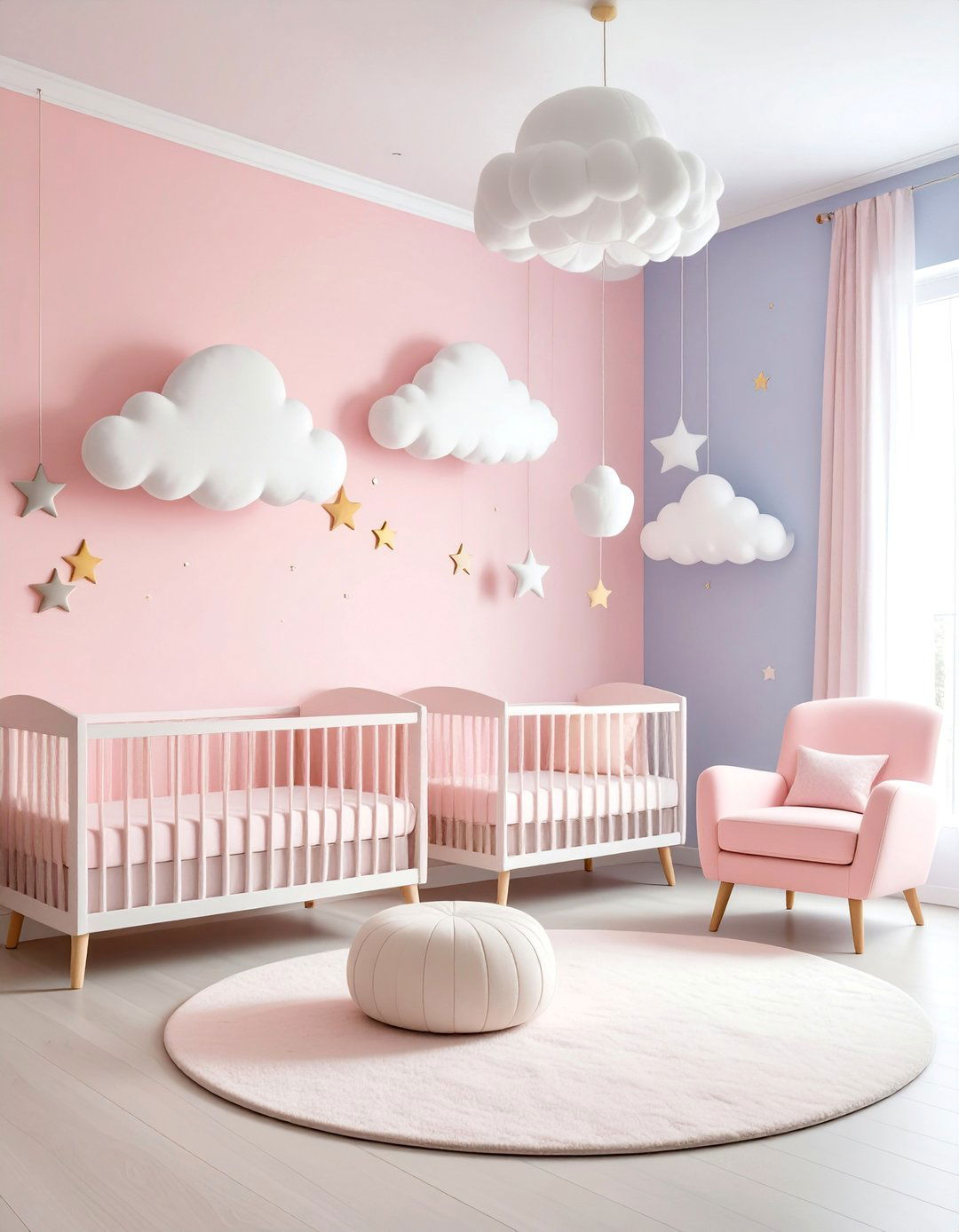 Dreamy Cloud and Star Nursery - 25 Space-themed Nursery Ideas