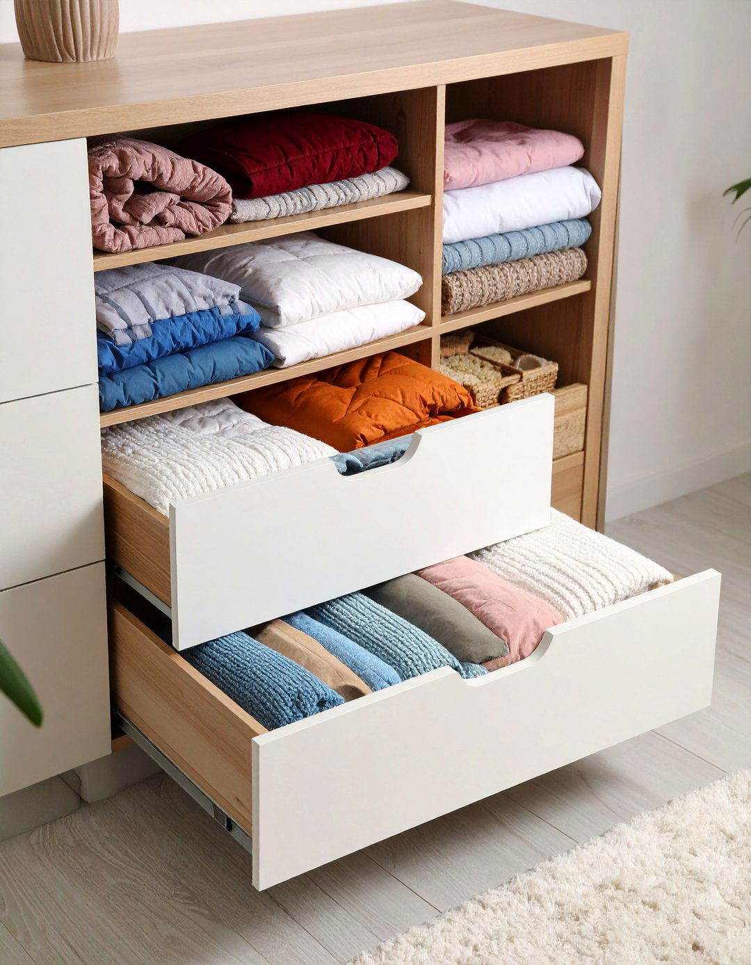 Dresser Drawer Organization - 25 Comforter Storage Ideas