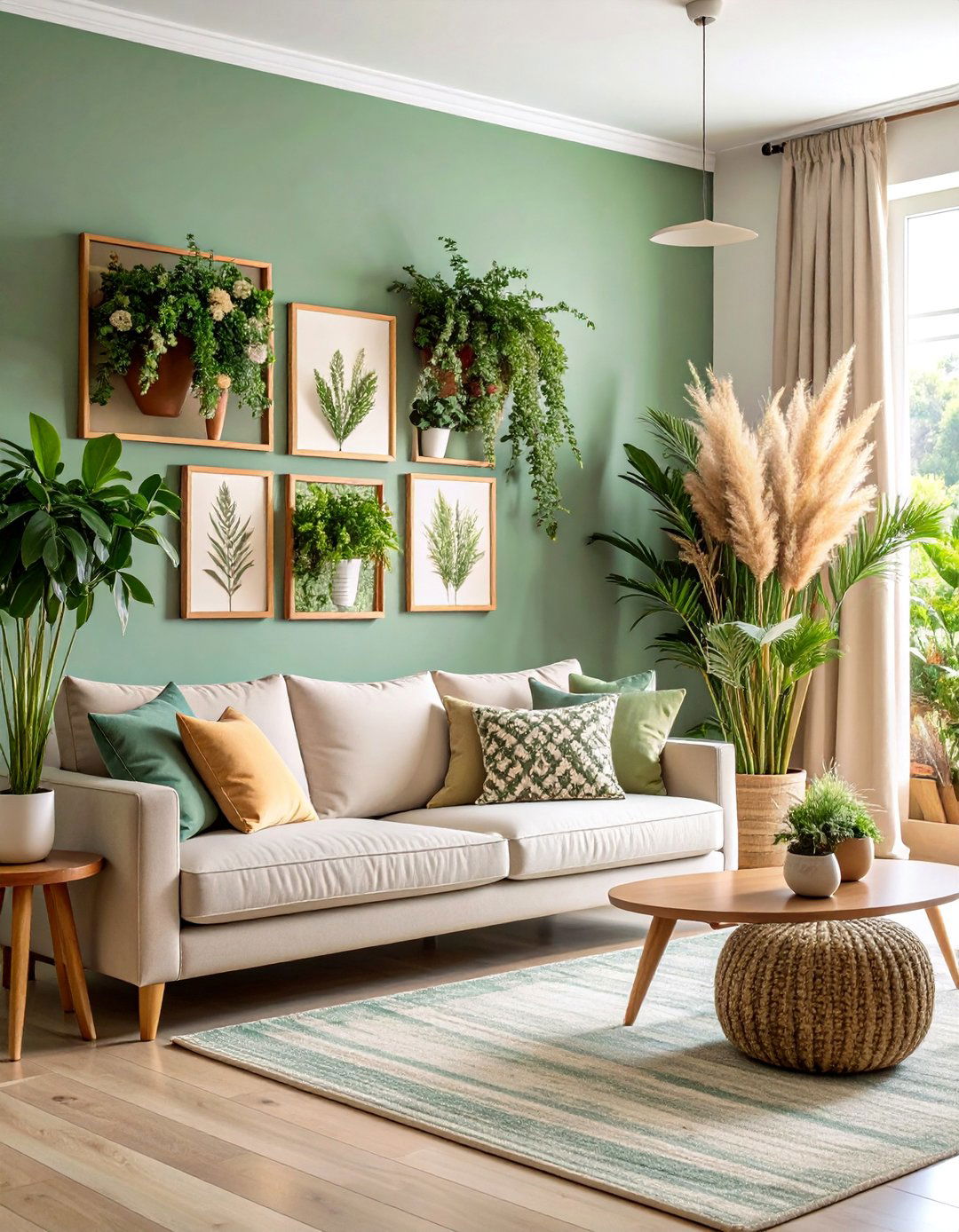Dried Botanical Wall Garden - 25 Boho Wall Decor Ideas