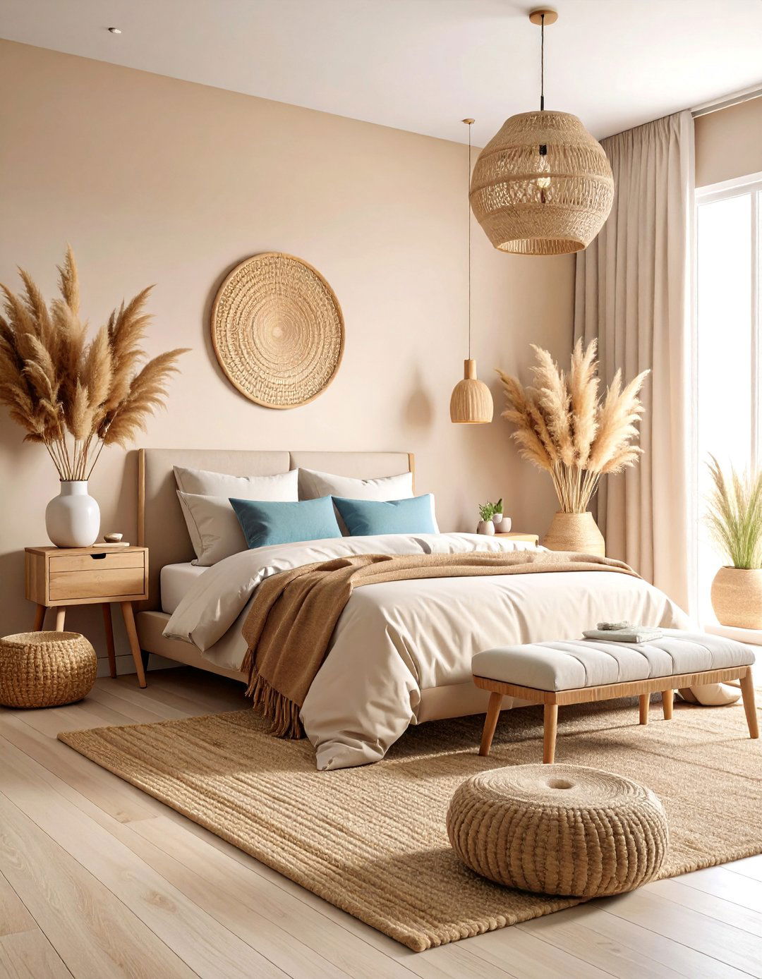 Dried Grass and Natural Elements - 25 earthy bedroom ideas