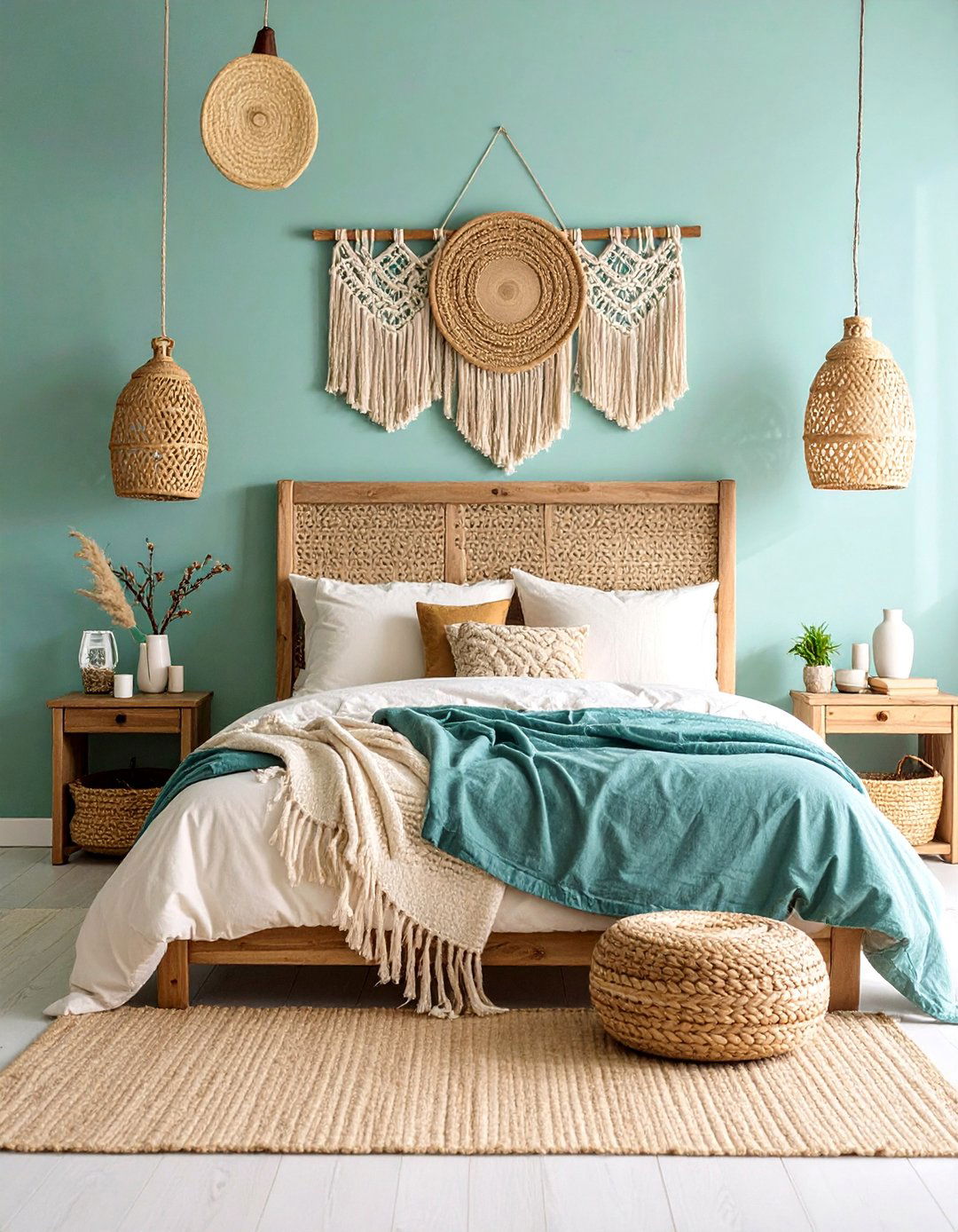 Driftwood and Natural Textures Bedroom - 25 Beach Themed Bedroom Ideas
