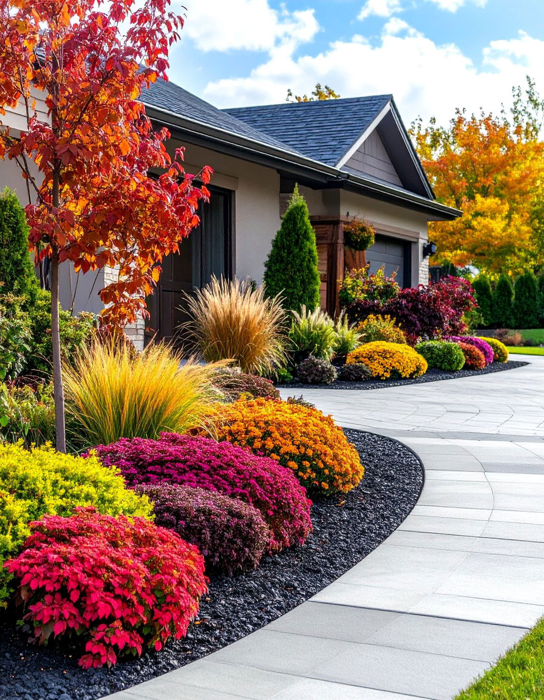 Driveway Border Landscaping Design - 25 Curb Appeal Ideas
