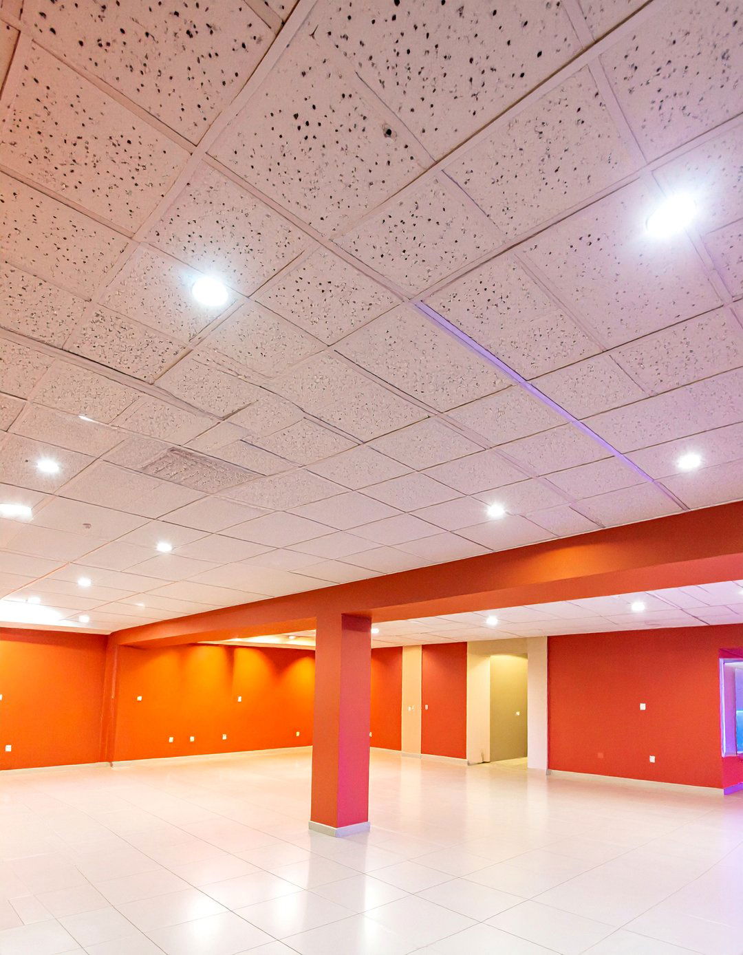 Drop Ceiling Grid with Modern Tile Systems - 25 Exposed Basement Ceiling Ideas