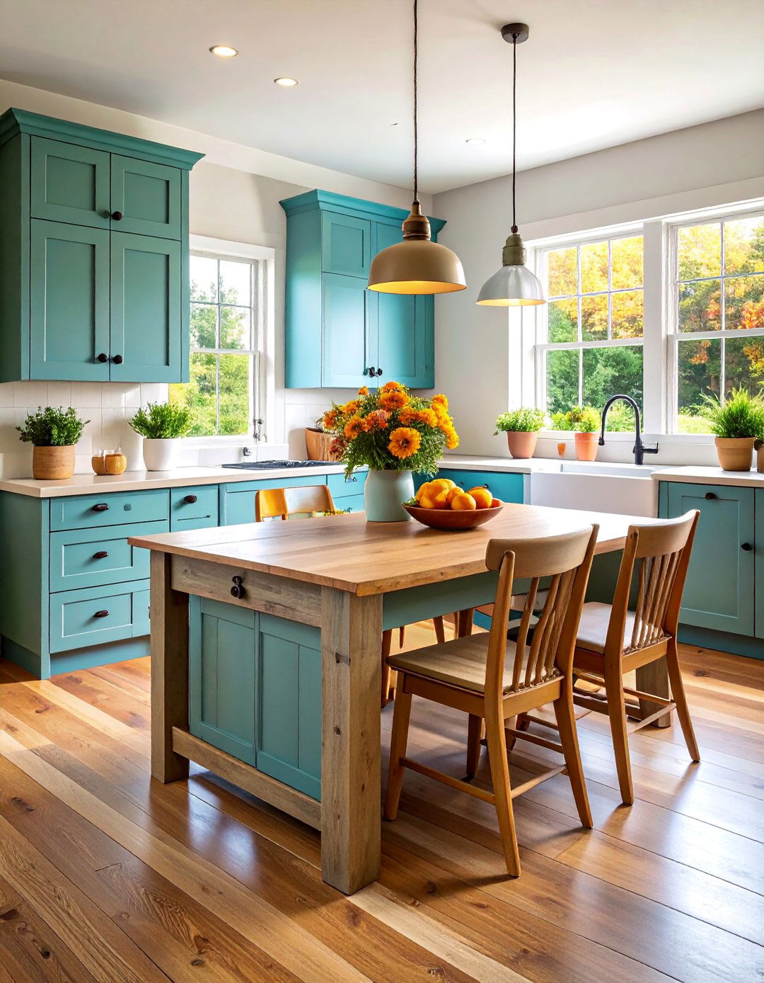 Drop Leaf Farmhouse Table with Rustic Charm - 25 Small Kitchen Table Ideas