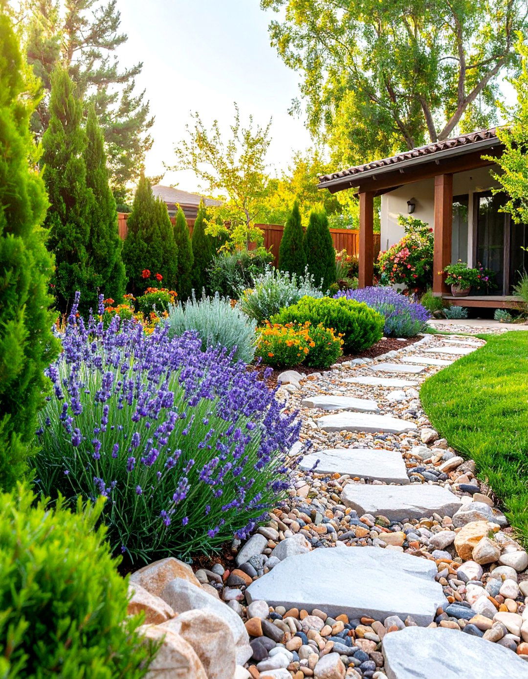 Drought Tolerant Evergreen Landscape - 25 Front Yard Evergreen Landscaping Ideas