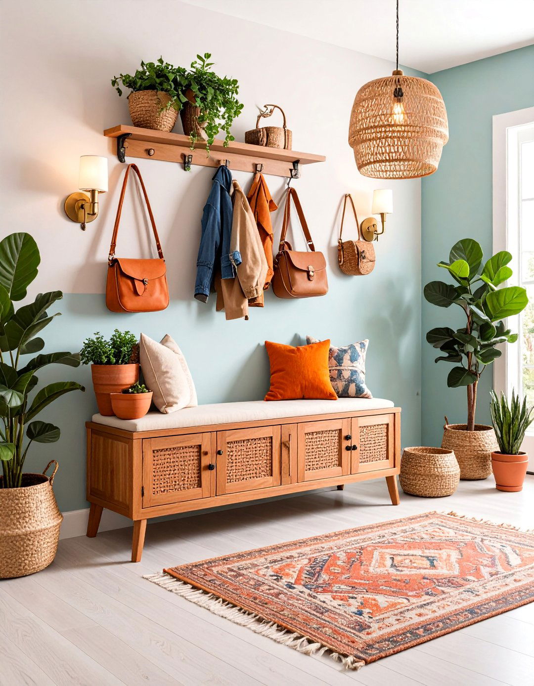 Dual Function Shoe Storage Entryway - 25 Scandinavian Entryway Ideas