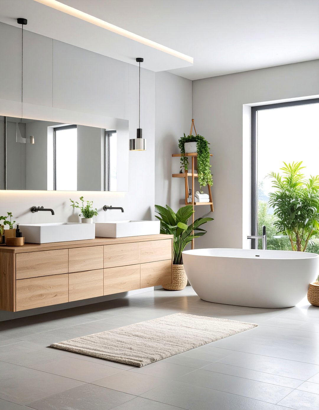 Dual Tone Minimalist Balance - 25 Minimalist Bathroom Ideas