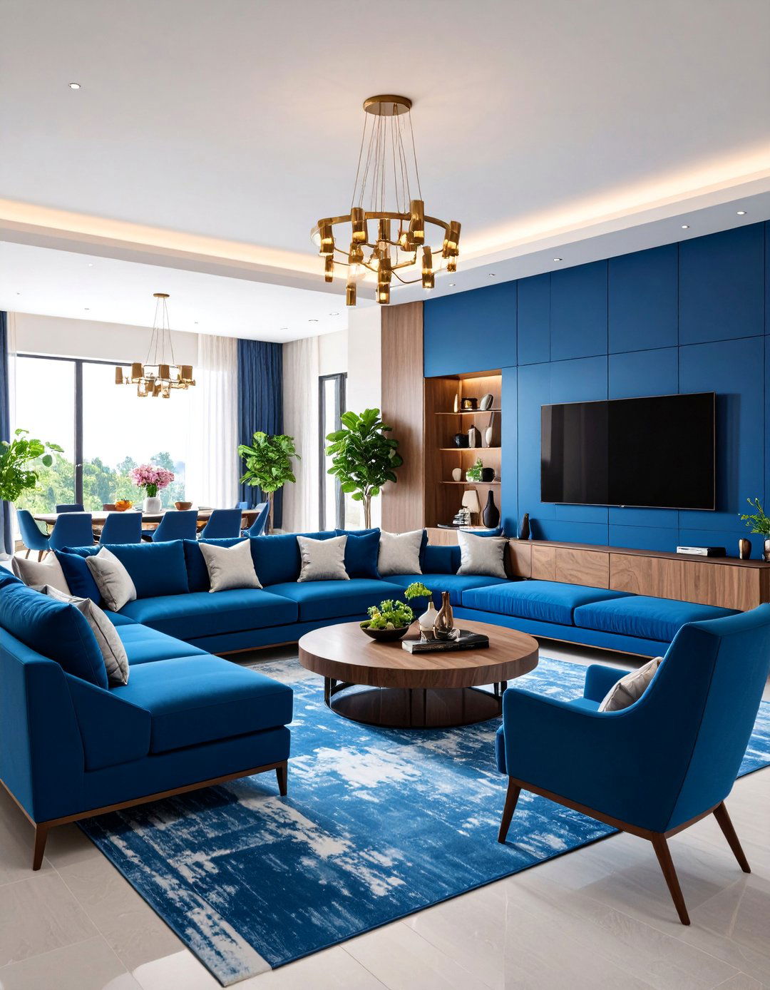 Dual Zone Entertainment Living Room - 25 Large Living Room Ideas