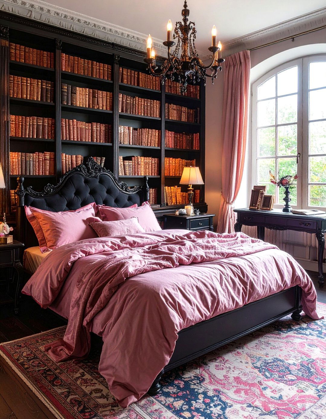 Dusty Rose Gothic Romance Novel - 25 pastel goth bedroom ideas