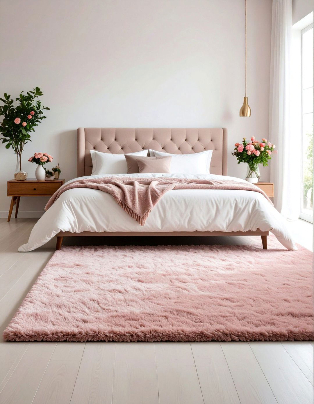 Dusty Rose Pink Sophisticated Carpet - 25 Bedroom Carpet Ideas