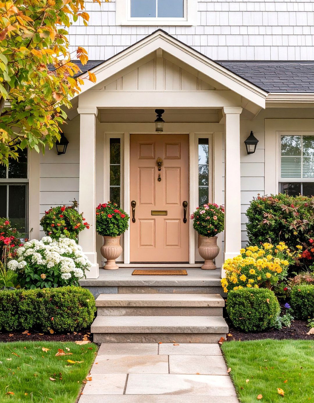 Dusty Rose Vintage Door - 25 Cedar Front Door Colors Ideas