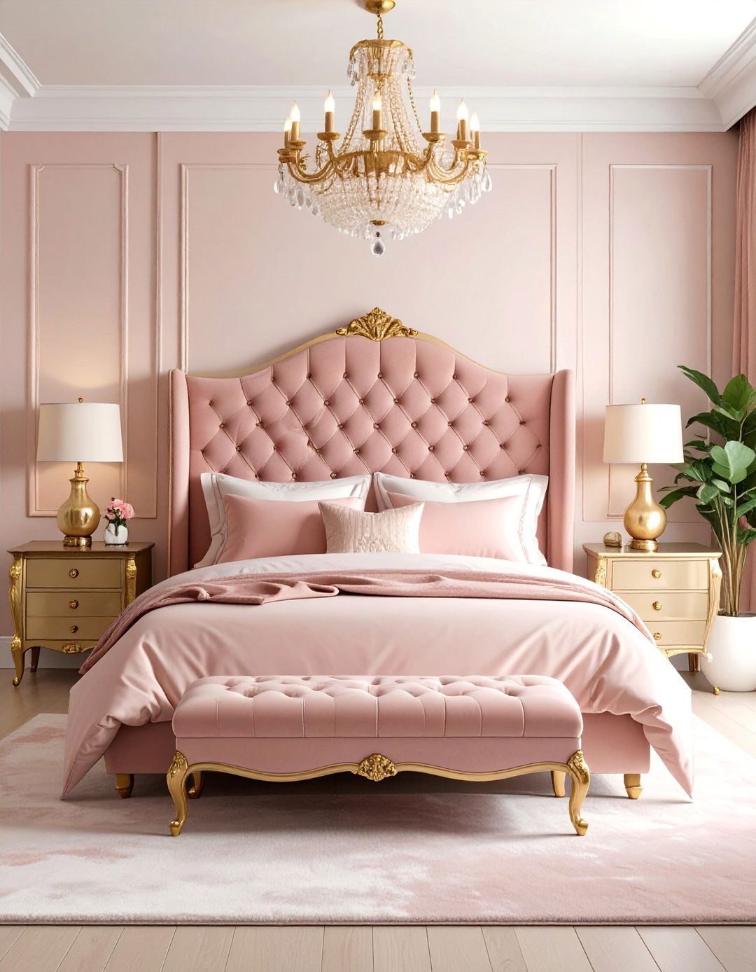 Dusty Rose Vintage Glam - 25 Glam Bedroom Ideas