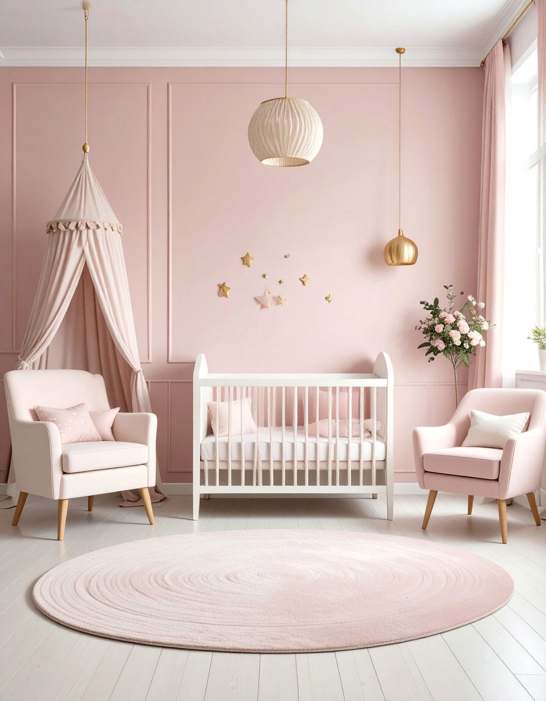 Dusty Rose and Cream Romance - 25 Nursery Color Ideas